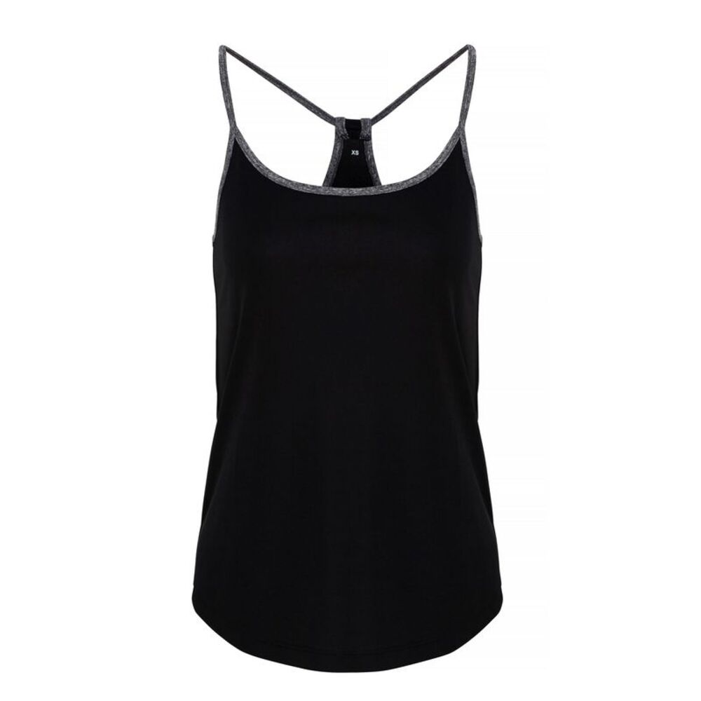 TriDri Womens/Ladies Yoga Undershirt / Black/Black Melange